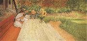 Carl Larsson The First Homework Sweden oil painting artist